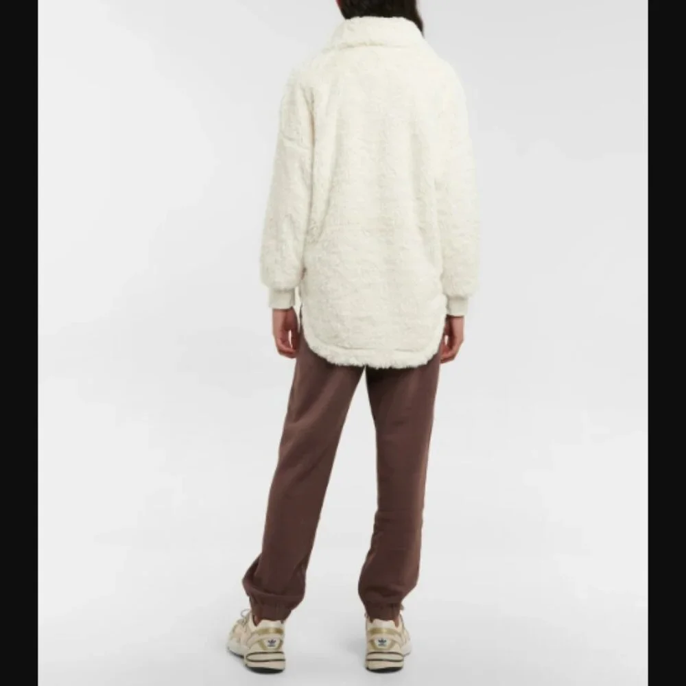 NWT Anthropologie Varley Norfolk Faux Fur Sherpa Jacket Egret Cream XS $198.00 - Picture 8 of 11